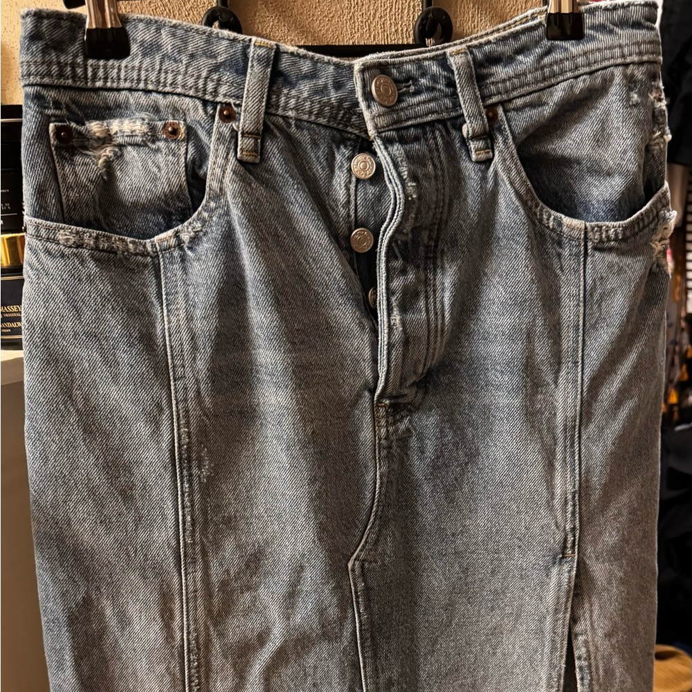 WE THE FREE - COME AS YOU ARE DENIM MAXI SKIRT